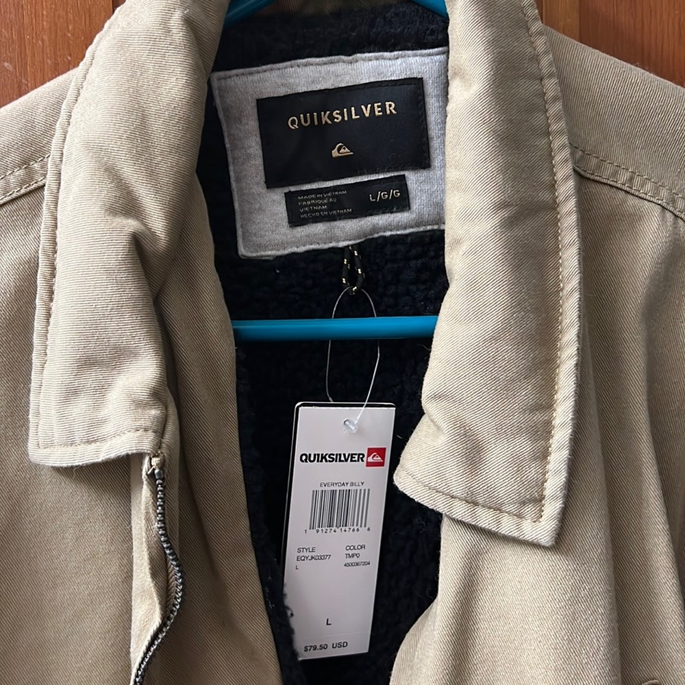 Men’s QuickSilver Jacket Brand New With Tags Everyday Billy Style